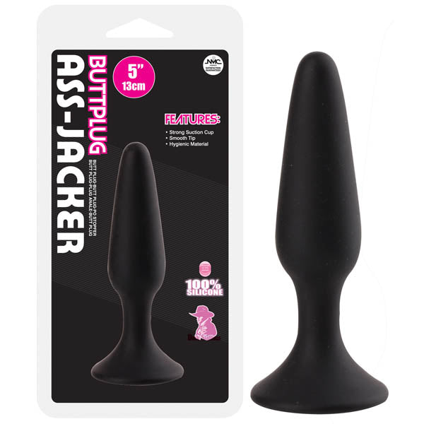 Excellent Power Ass Jacker Silicone Butt Plug 13cm Black Butt Plugs