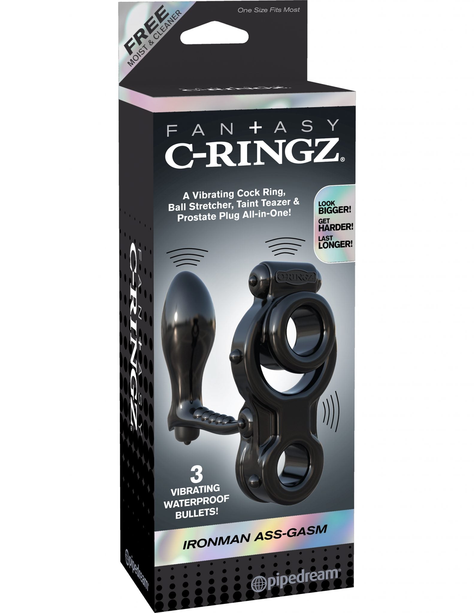 Pipedream Fantasy C-Ringz Ironman Ass-Gasm Penis Ring Vibrating Cock Rings
