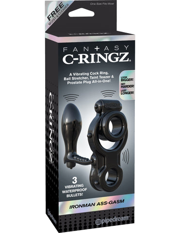 Pipedream Fantasy C-Ringz Ironman Ass-Gasm Penis Ring - Vibrating Cock Rings