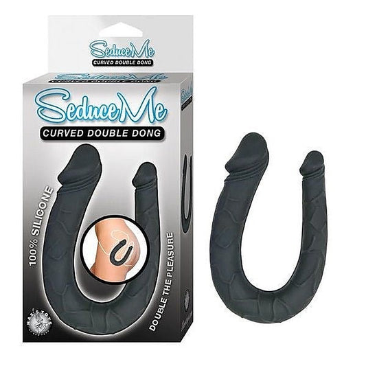 Dual Delight - SEDUCE ME 13-Inch Curved Veined Silicone Pleasure Toy