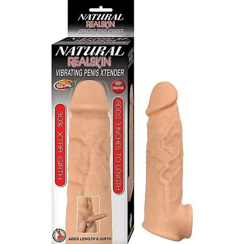 NATURAL REALSKIN Vibrating Xtender by Nasstoys - Pumps, Extenders and Sleeves