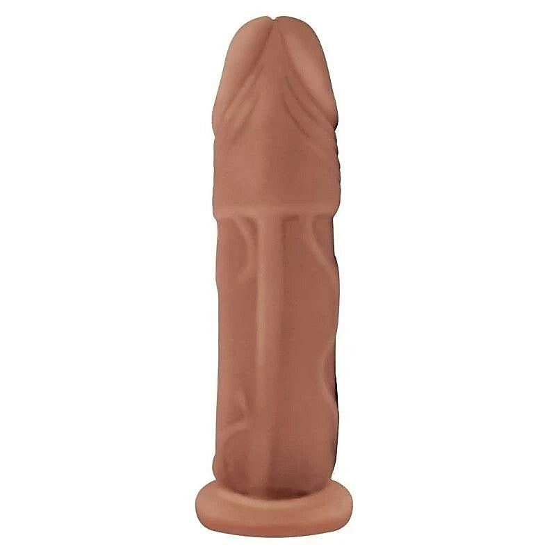 NATURAL REALSKIN Spiked Vibrating Penis Extender by Nasstoys - Pumps, Extenders and Sleeves