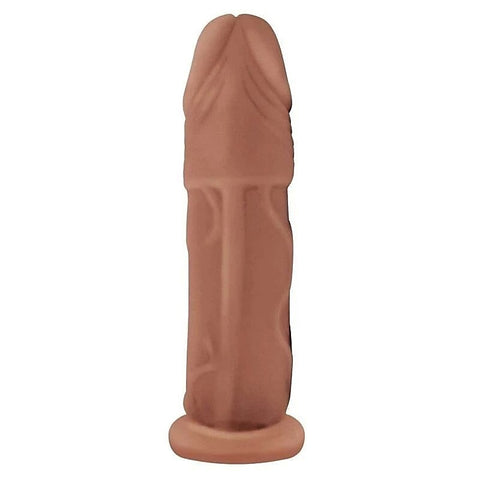 NATURAL REALSKIN Spiked Vibrating Penis Extender by Nasstoys - Pumps, Extenders and Sleeves