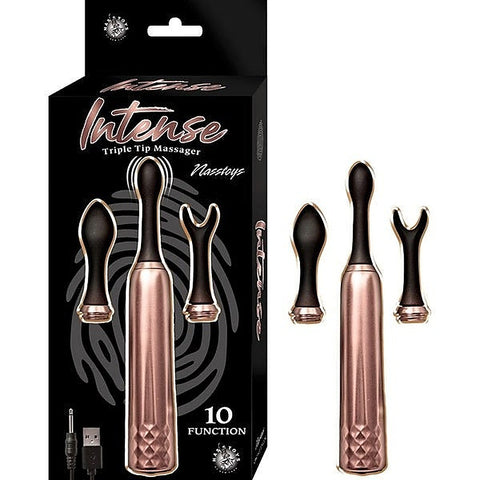 INTENSE Triple Tip Silicone Massager by Nasstoys - Personal Massagers