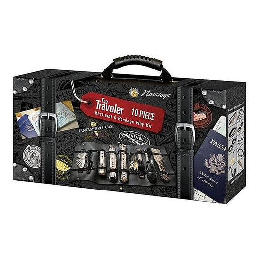 Luxury BDSM Travel Kit - THE TRAVELER 10 PC Bondage Set