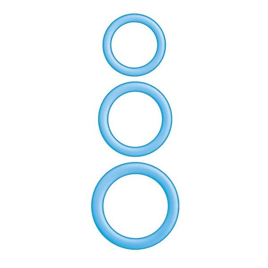 ENHANCER Glow Silicone Cock Ring Set - Customizable Fit for Intense Experiences