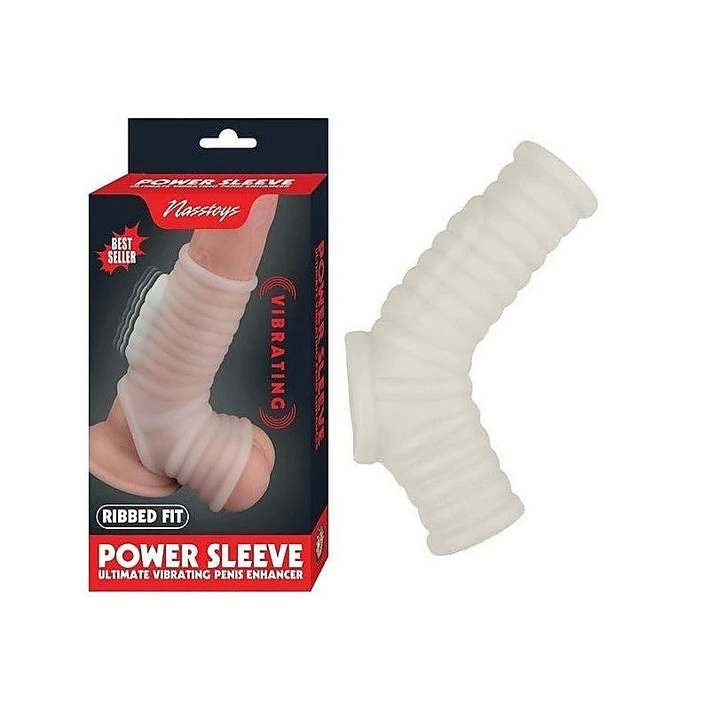 Pleasure-Enhancing Vibrating Ribbed Cock Sleeve by Nasstoys - Pumps, Extenders and Sleeves