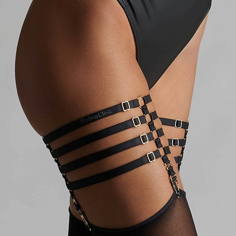 Chambre Noire Elasticated Straps Garters by Maison Close - Her Fetish
