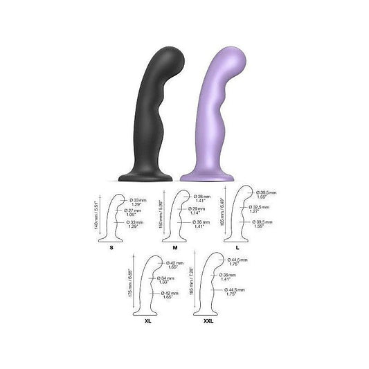 STRAP ON ME Angled Dildo Plug P&G Stimulator - Lilac