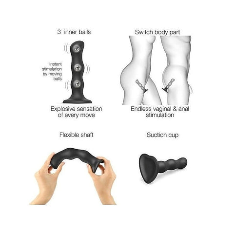 Dildo Plug with Geisha Balls by Strap-On-Me - Anal Dildos