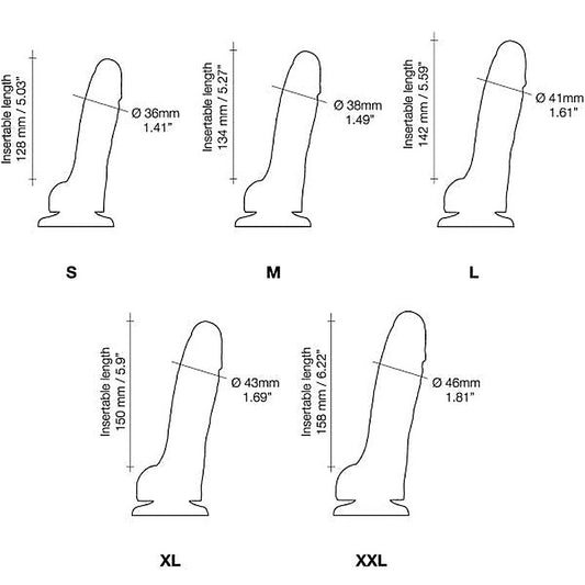 STRAP-ON-ME Sliding Skin Realistic Dildo - Black