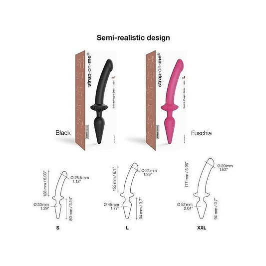 STRAP-ON-ME Switch Plug-In Semi-Realistic - Black - Anal Dildos