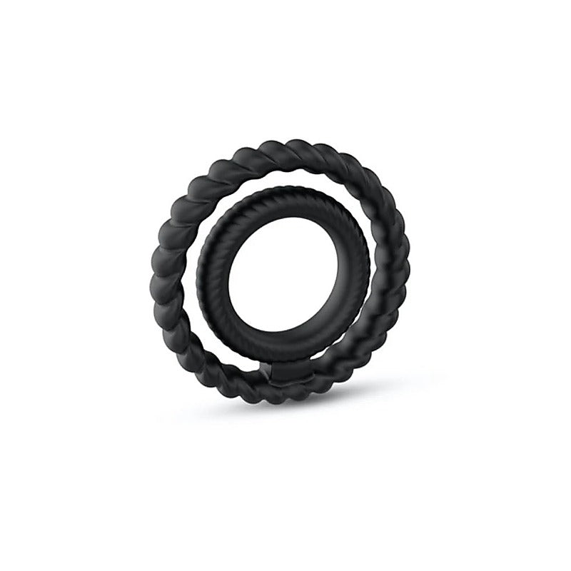 Dual Stimulation Silicone Cock Ring by Marc Dorcel Toys - Stretchy Cock Rings