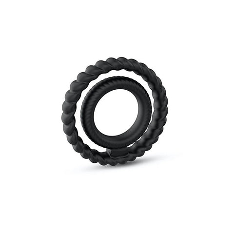 Dual Stimulation Silicone Cock Ring by Marc Dorcel Toys - Stretchy Cock Rings