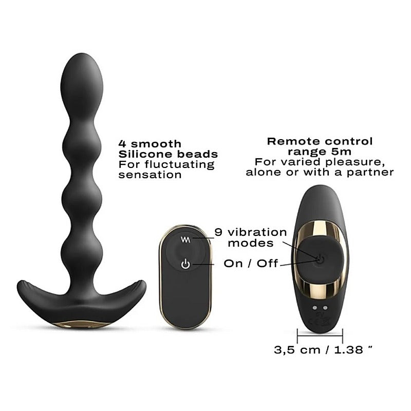 Flexible Vibrating Anal Pleasure Beads by Marc Dorcel Toys - Anal Beads and Balls