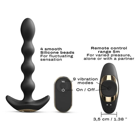 Flexible Vibrating Anal Pleasure Beads by Marc Dorcel Toys - Anal Beads and Balls