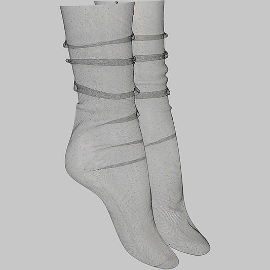 Maison Close Nylon Floral Patterned Dress-Up Socks