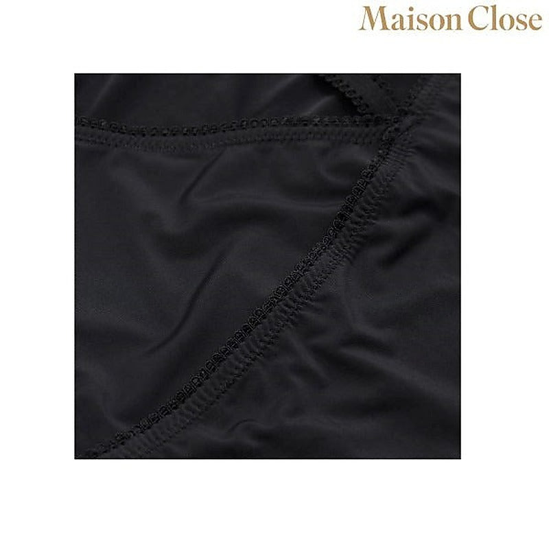 Black Bodysuit Thong With Naked Breast by Maison Close - Teddies and Bodysuits