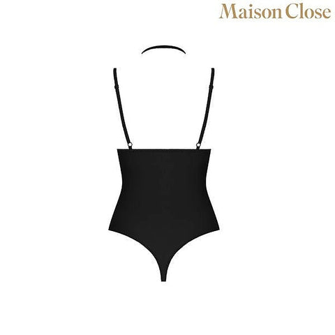 Black Bodysuit Thong With Naked Breast by Maison Close - Teddies and Bodysuits