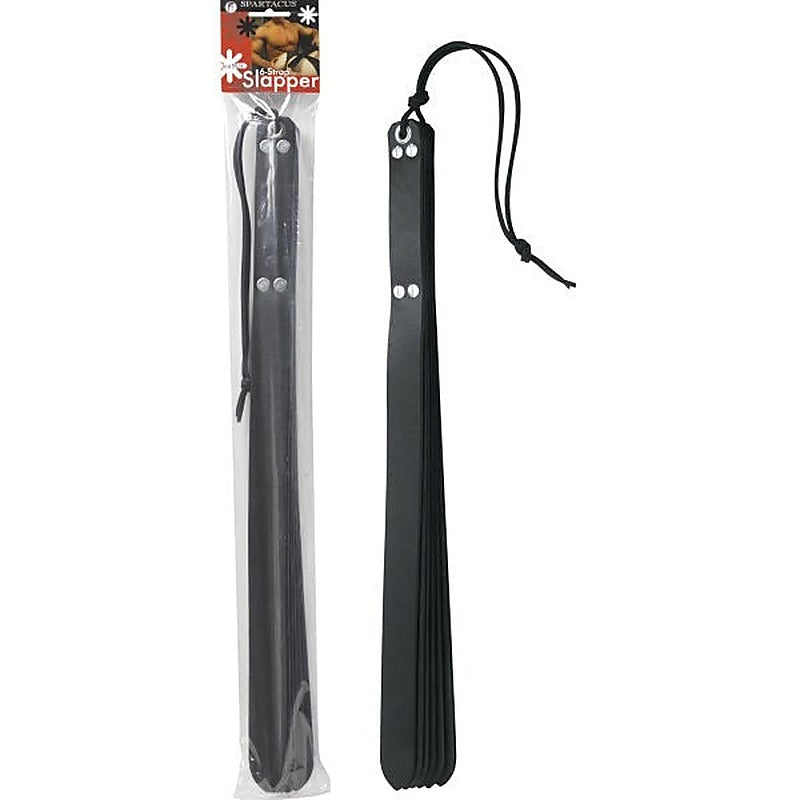 Premium Six-Strap Leather Disciplinary Slapper - Paddles And Slappers