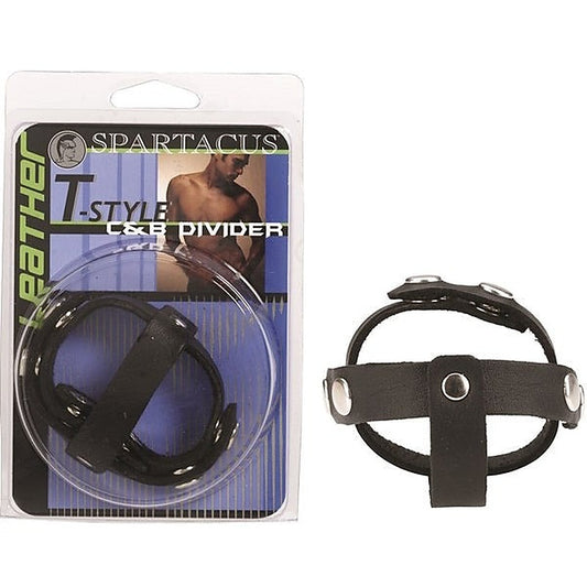 Premium Leather Cock and Ball Divider - Adjustable Comfort and Pleasure