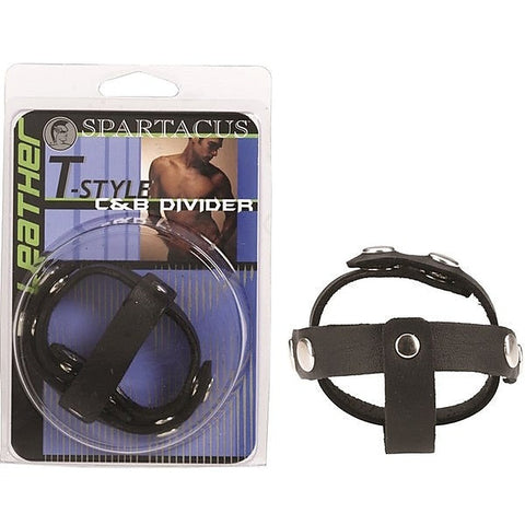 Premium Leather Cock and Ball Divider - Adjustable Comfort and Pleasure