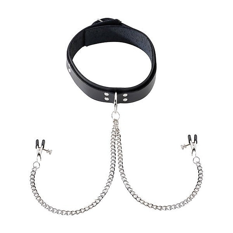 Leather Double Strap O-Ring Collar by Spartacus - Collars and Leads
