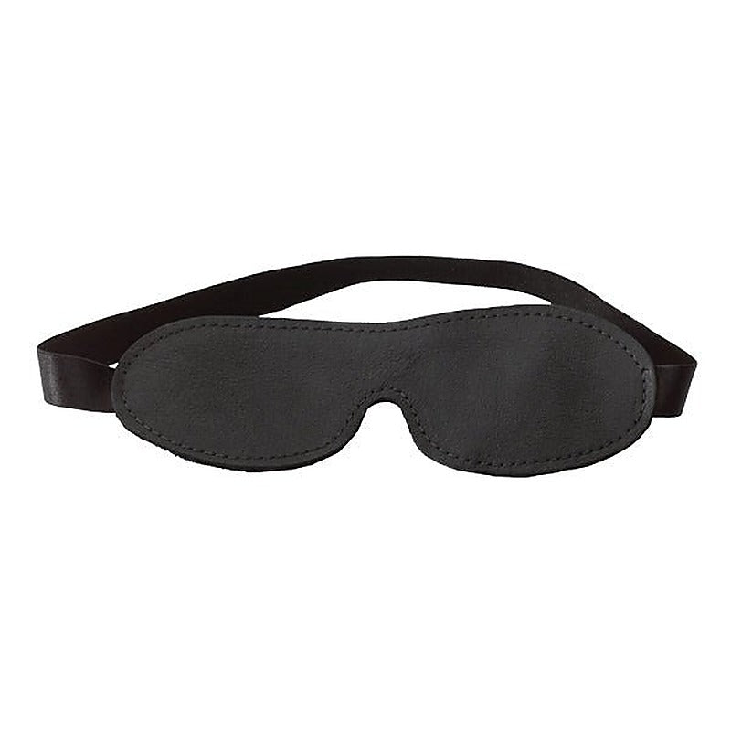 Contoured Leather & Fur Blindfold by Spartacus - Masks And Blindfolds
