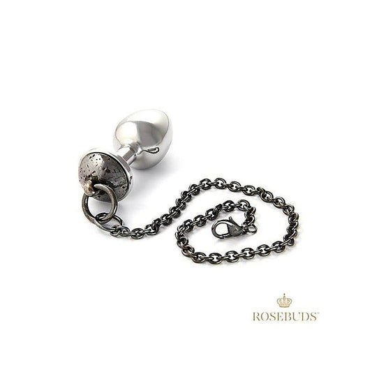 Rosebuds Luxe Metal Anal Plug with Captivating Chain