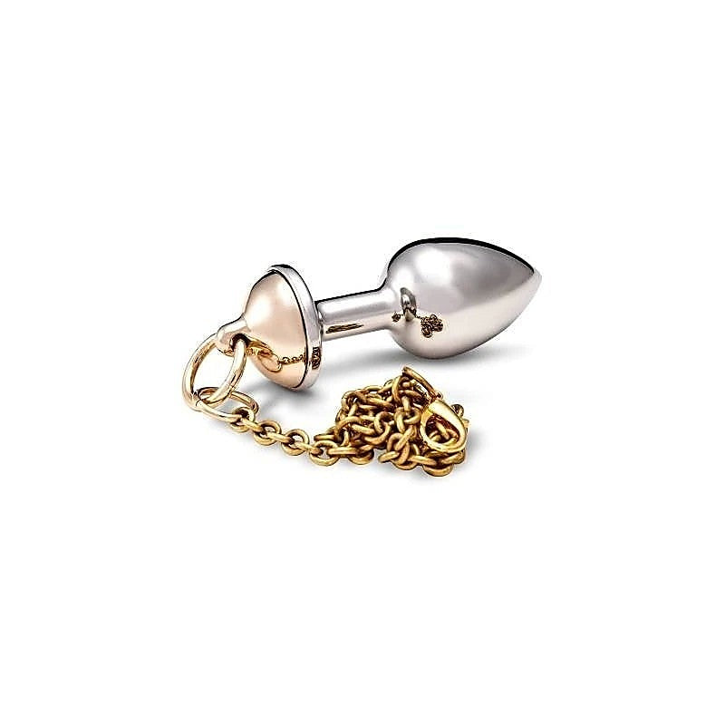 Rosebuds Luxe Metal Anal Plug with Captivating Chain - Butt Plugs