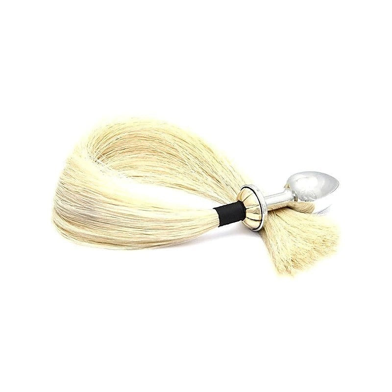 Rosebuds Luxurious Tailbud Blonde Horsetail Anal Pleasure Plug - Butt Plugs