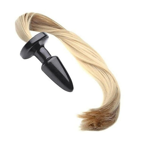 Rosebuds Luxurious Tailbud Blonde Horsetail Anal Pleasure Plug - Butt Plugs