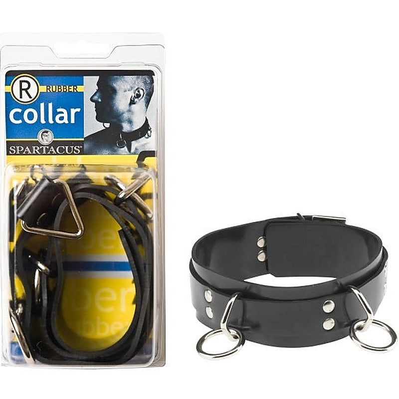 Rubberline Locking Bondage Collar by Spartacus Enterprises - Collars and Leads