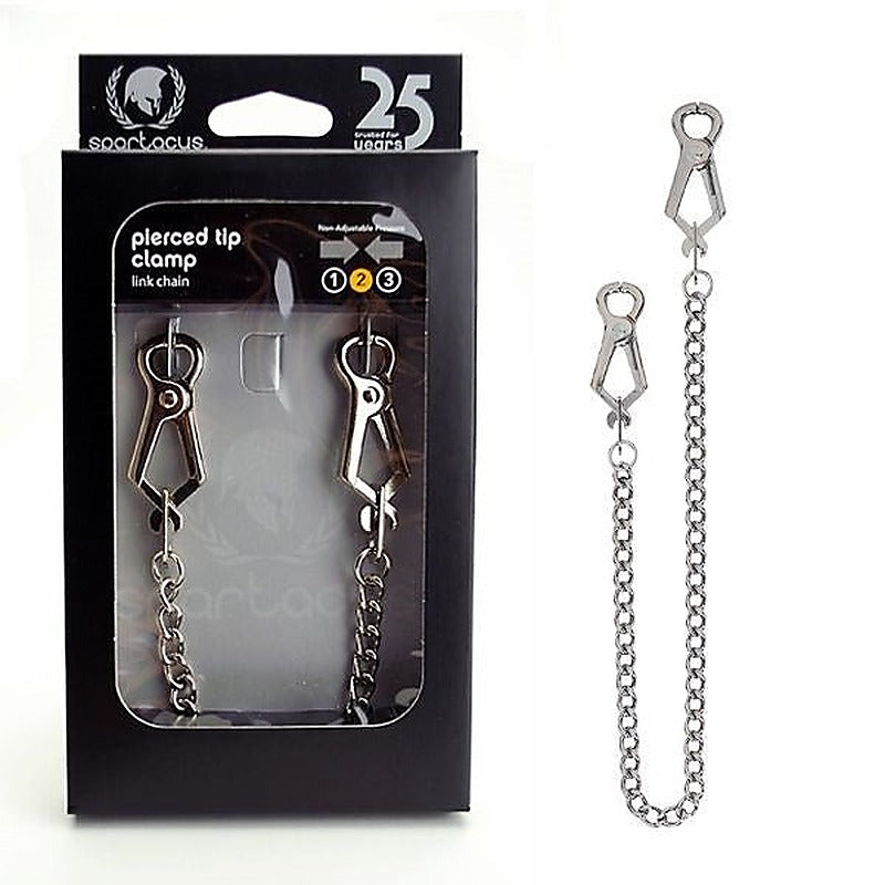 Pierced Nipple Clamps by Spartacus Enterprises - Nipple and Clit Clamps