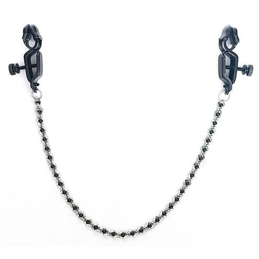 Spartacus' Exquisite Black Beaded Clamps - Indulge in Pleasure