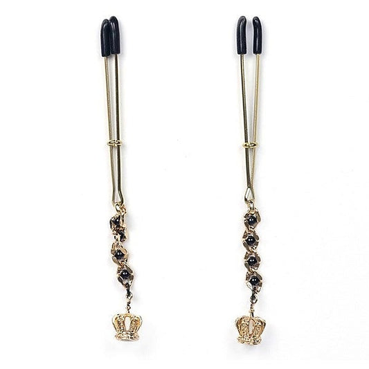 Tweezer Nipple Clamps With Crown Pendant