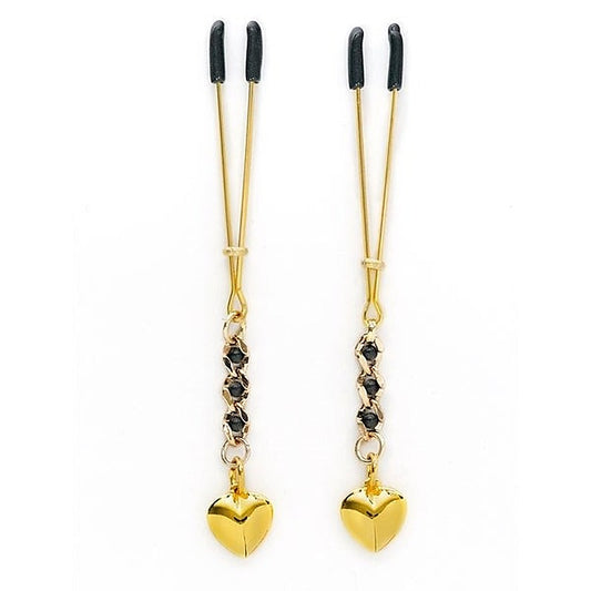 Tweezer Nipple Clamp With Heart Pendant