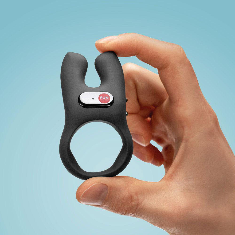 Fun Factory NOS USB Rechargeable Vibrating Cock Ring Black Vibrating Cock Rings