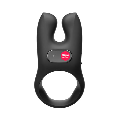 Fun Factory NOS USB Rechargeable Vibrating Cock Ring Black - Vibrating Cock Rings