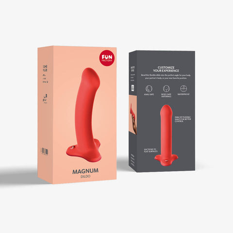 Fun Factory MAGNUM Strap On Dildo Coral Orange - Strap On Sextoys