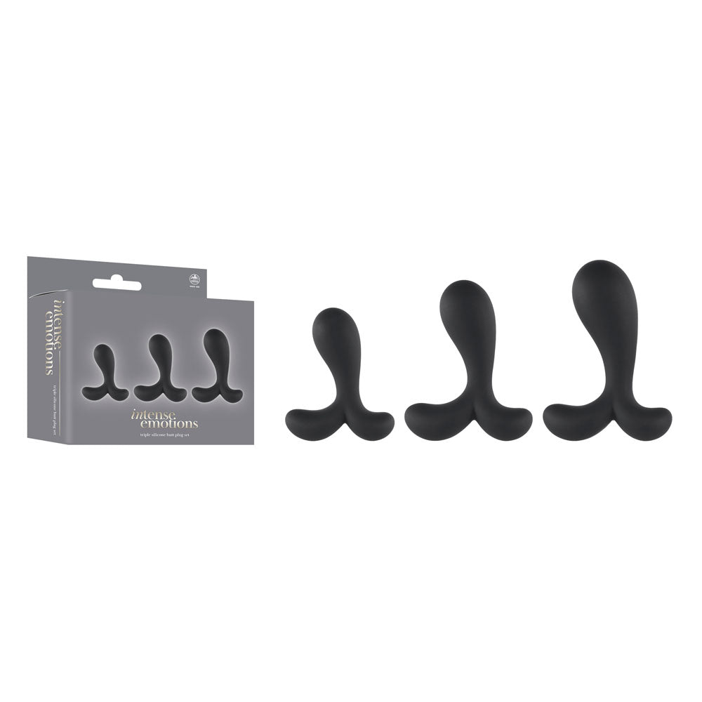 Nanma Intense Emotions Sex Of 3 Sizes Butt Plugs Black Butt Plugs