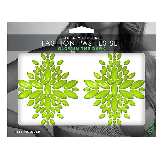 Enchanting Glow-in-the-Dark Crystal Pasties - Redefine Sensual Elegance