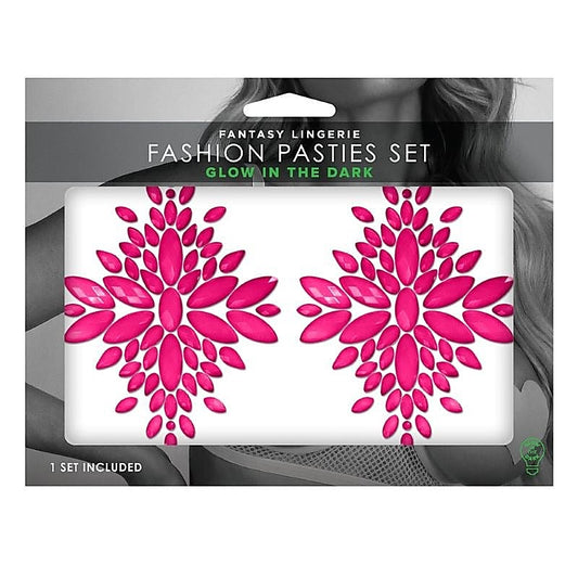 Enchanting Glow-in-the-Dark Crystal Pasties - Redefine Sensual Elegance