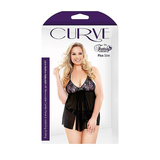 Curve Lace Bodice Babydoll & G-String - Babydolls and Chemises