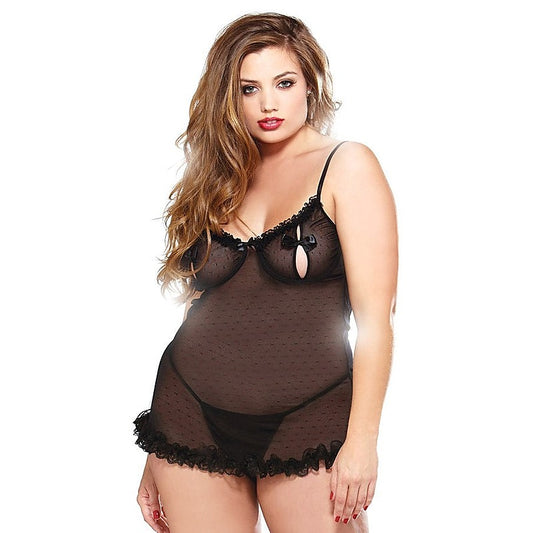 Captivating Curves - Seductive Plus-Size Lingerie Set