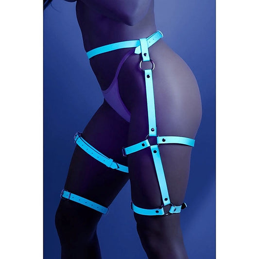 GLOW Buckle Up Leg Harness by Fantasy Lingerie - Her Fetish