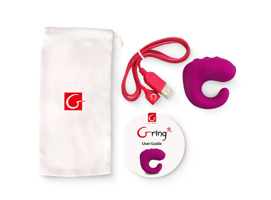 Gvibe Gring Remote Control Finger Vibrator XL Sweet Raspberry - Finger and Tongue Vibrators
