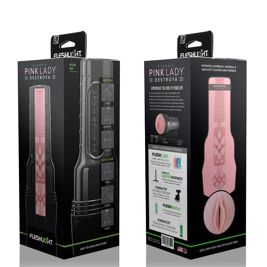 Fleshlight Pink Lady Destroya Mens Pleasure Stroker Fleshlight Male Masturbators