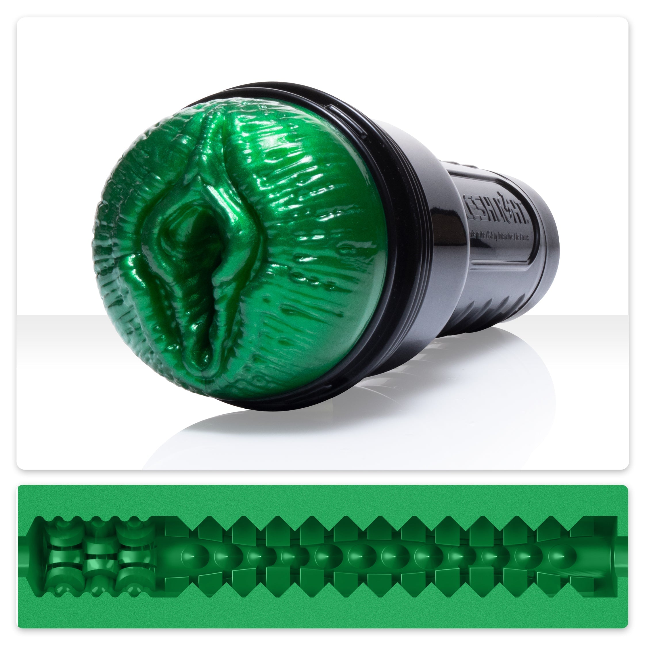 Fleshlight Freaks Alien Queen Green Metallic Mens Masturbator Realistic Butts And Vaginas