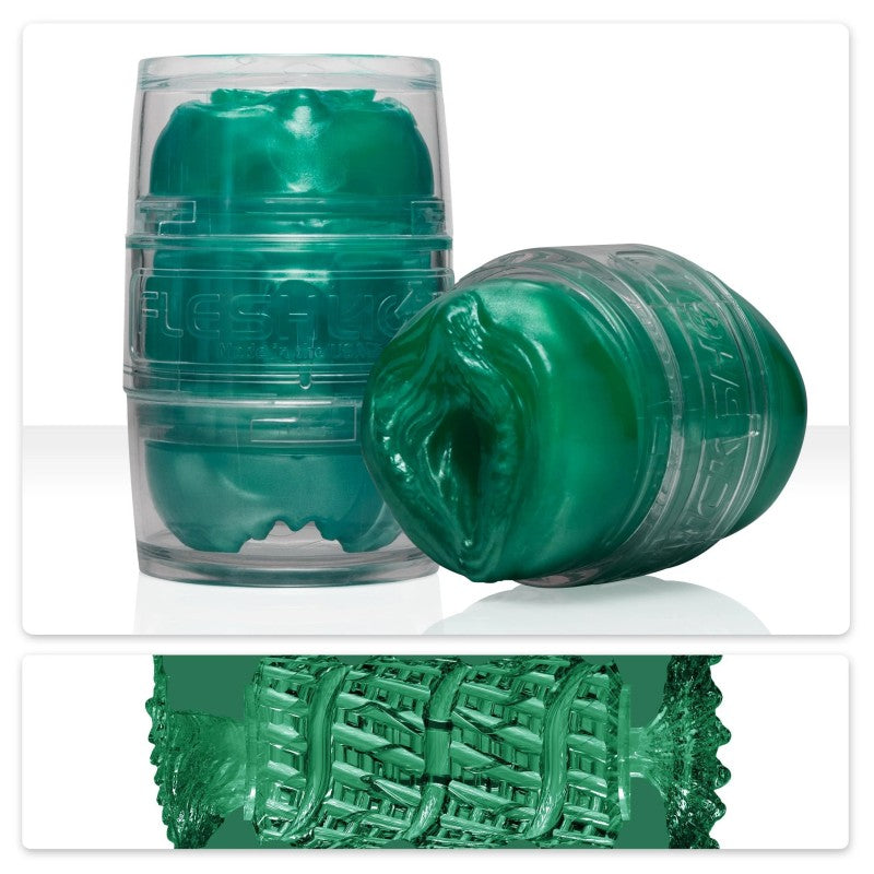 Fleshlight Quickshot Alien Green Metallic Lady and Butt Male Masturbator Fleshlight Male Masturbators